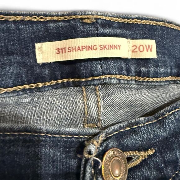 Levi's Women's Blue Medium Wash Mid Rise Skinny Jeans - Picture 4 of 5